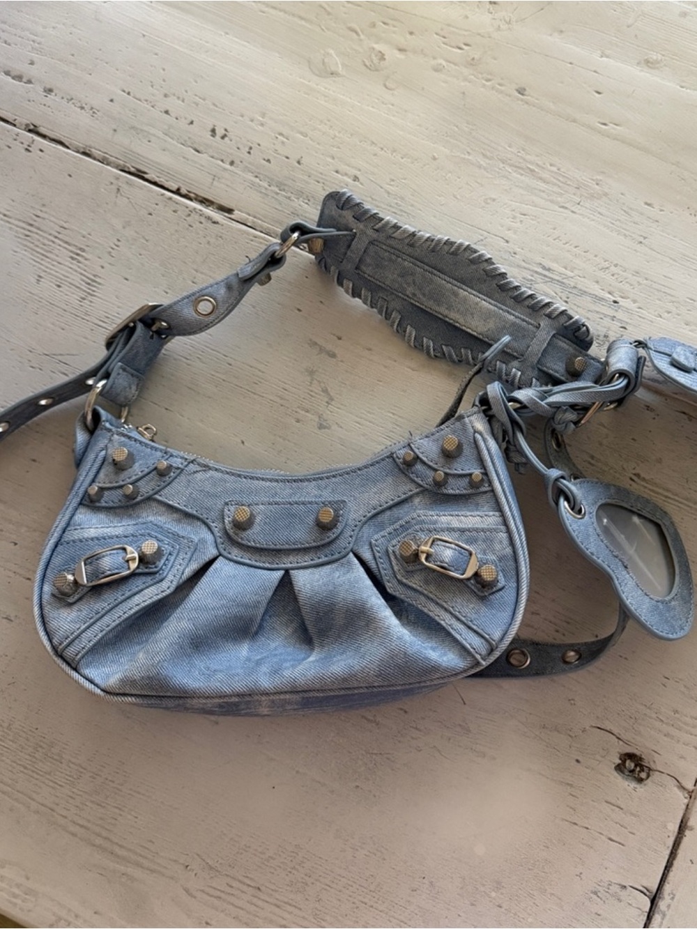 Light Blue Women's Shoulder Bag - Brand Unspecified